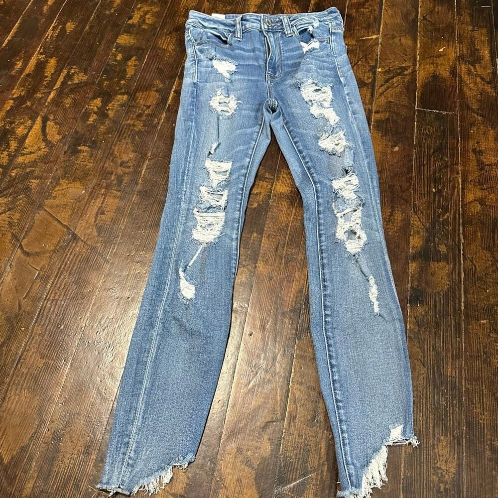 American Eagle destroyed hi-rise size 6 stretchy jeggings